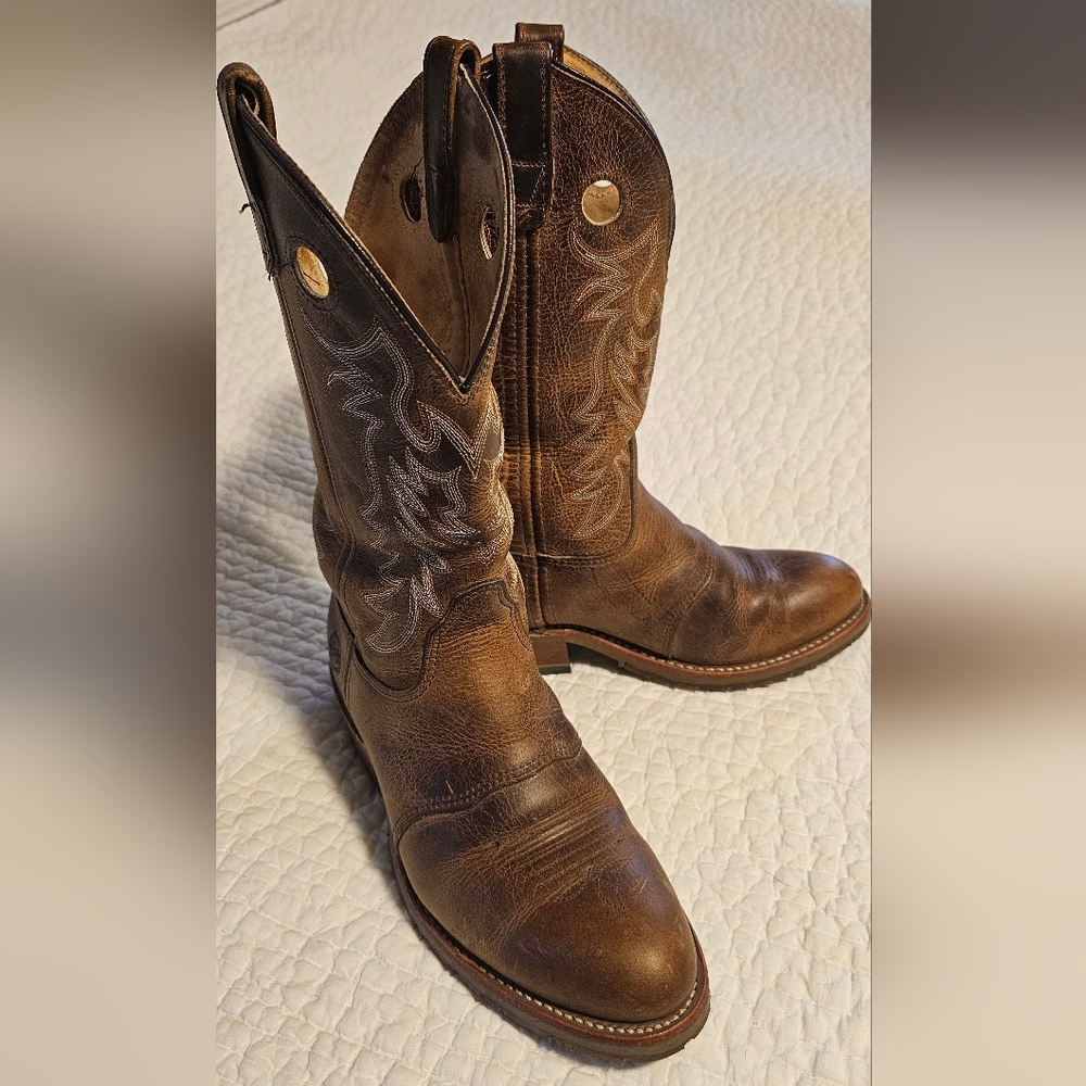 Double H Leather Cowboy Western Boots Size 8.5